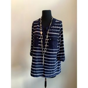 Croft & Barrow Striped Top Size 1X